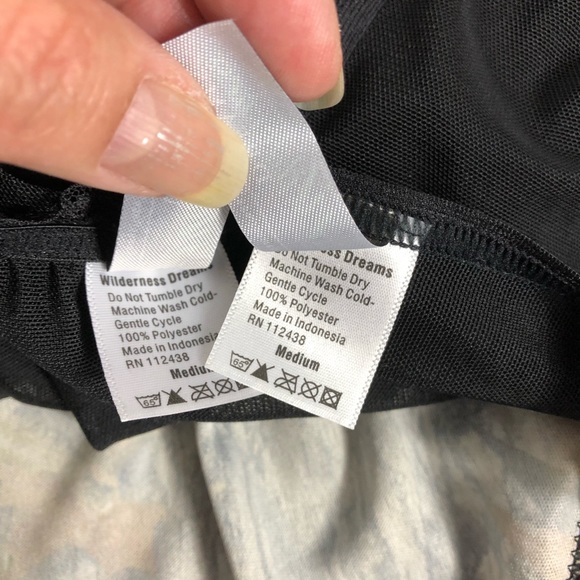 Mossy Oak Black Baby Doll Lingerie Set Medium NWT - Picture 6 of 8